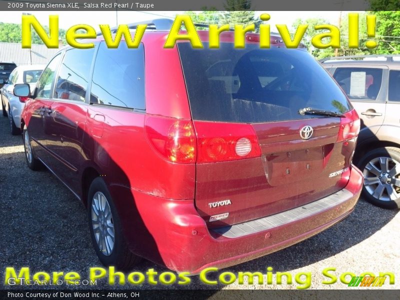 Salsa Red Pearl / Taupe 2009 Toyota Sienna XLE