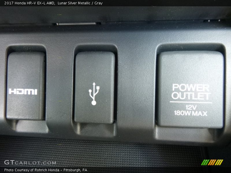Lunar Silver Metallic / Gray 2017 Honda HR-V EX-L AWD