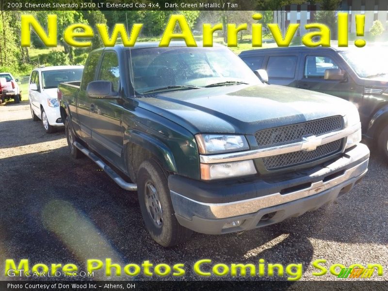 Dark Green Metallic / Tan 2003 Chevrolet Silverado 1500 LT Extended Cab 4x4