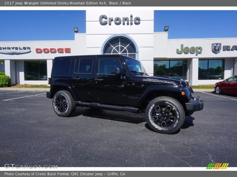 Black / Black 2017 Jeep Wrangler Unlimited Smoky Mountain Edition 4x4