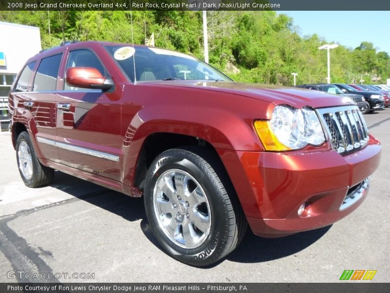 Red Rock Crystal Pearl / Dark Khaki/Light Graystone 2008 Jeep Grand Cherokee Overland 4x4