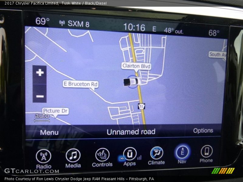 Tusk White / Black/Diesel 2017 Chrysler Pacifica Limited