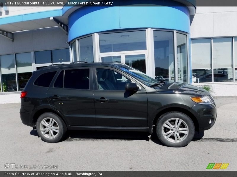 Black Forest Green / Gray 2012 Hyundai Santa Fe SE V6 AWD