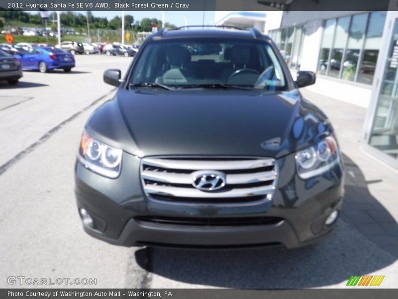 Black Forest Green / Gray 2012 Hyundai Santa Fe SE V6 AWD