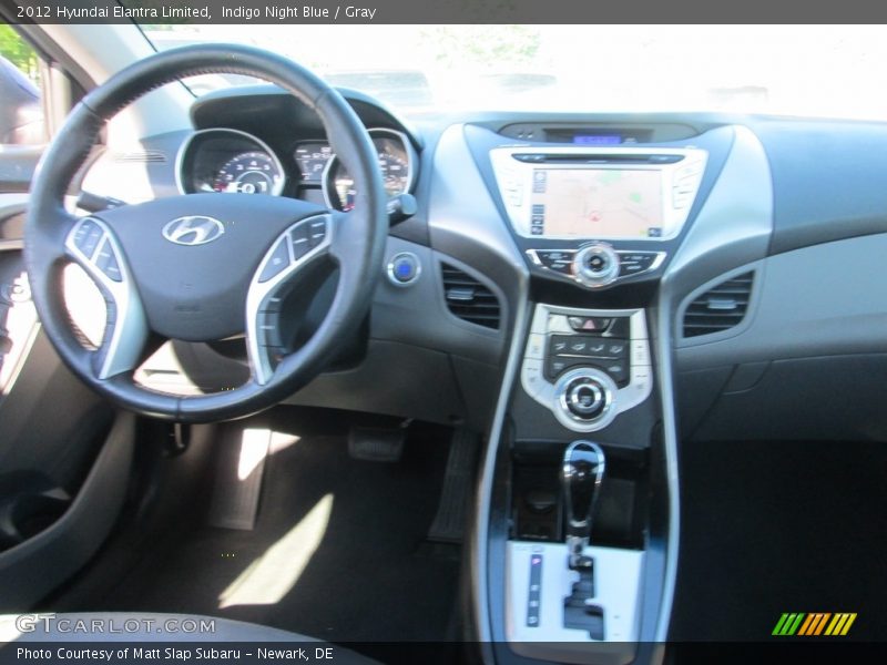 Indigo Night Blue / Gray 2012 Hyundai Elantra Limited