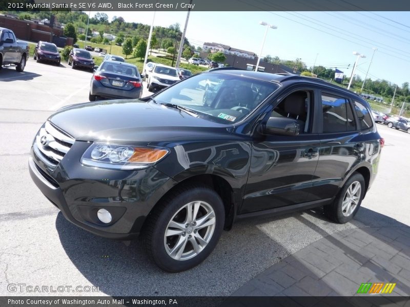 Black Forest Green / Gray 2012 Hyundai Santa Fe SE V6 AWD