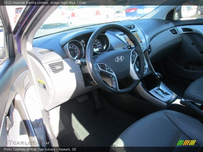 Indigo Night Blue / Gray 2012 Hyundai Elantra Limited