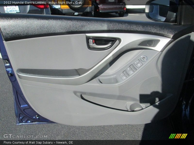 Indigo Night Blue / Gray 2012 Hyundai Elantra Limited