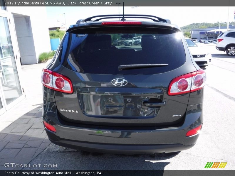 Black Forest Green / Gray 2012 Hyundai Santa Fe SE V6 AWD