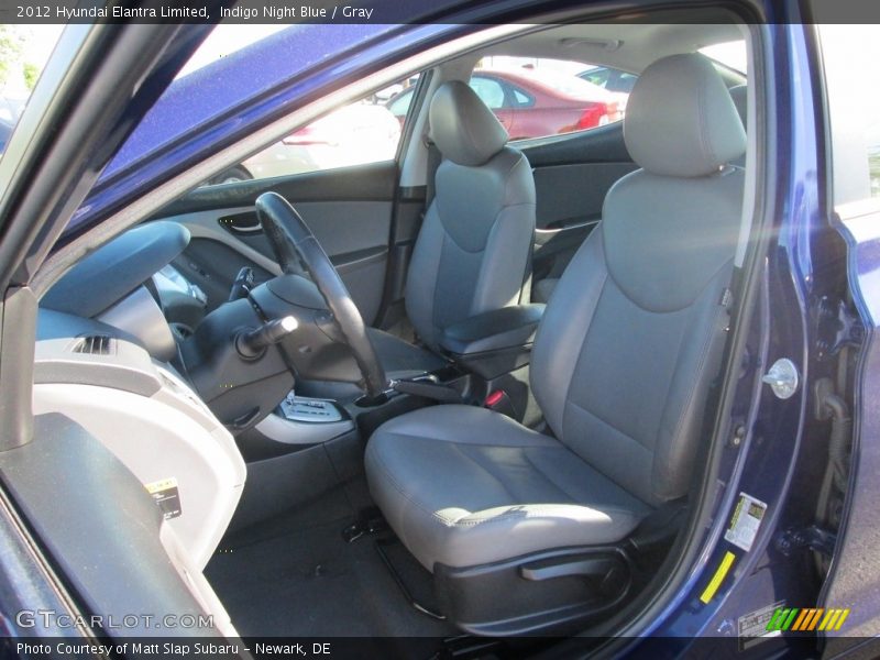 Indigo Night Blue / Gray 2012 Hyundai Elantra Limited