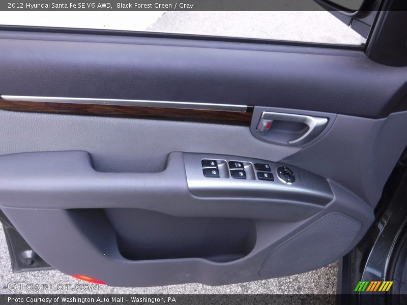 Black Forest Green / Gray 2012 Hyundai Santa Fe SE V6 AWD