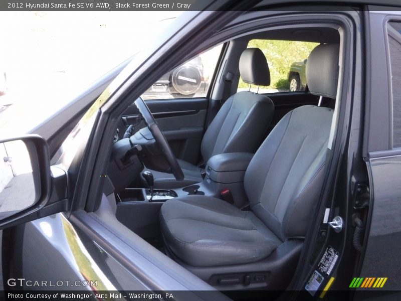 Black Forest Green / Gray 2012 Hyundai Santa Fe SE V6 AWD