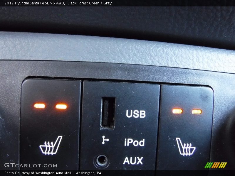 Black Forest Green / Gray 2012 Hyundai Santa Fe SE V6 AWD