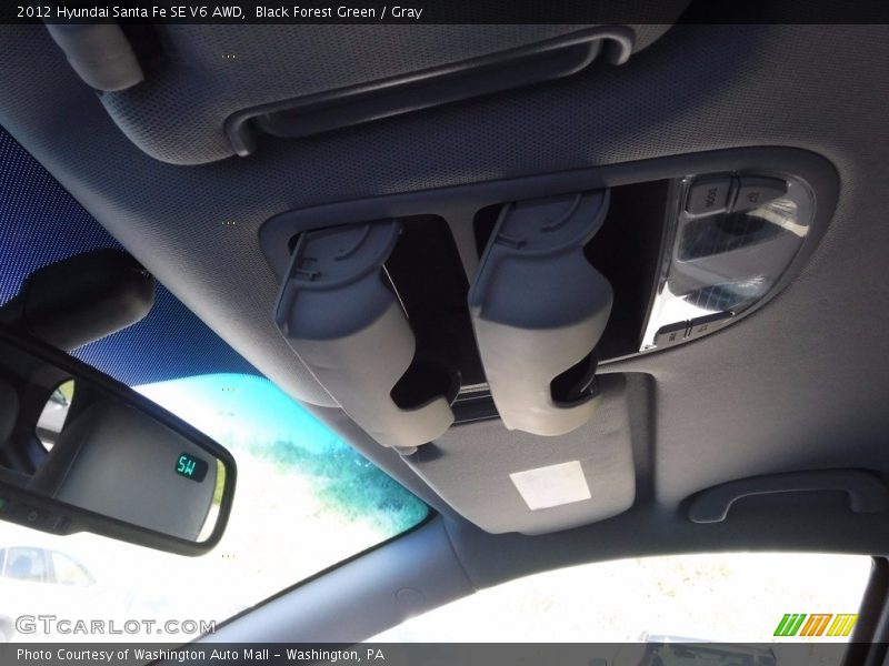 Black Forest Green / Gray 2012 Hyundai Santa Fe SE V6 AWD