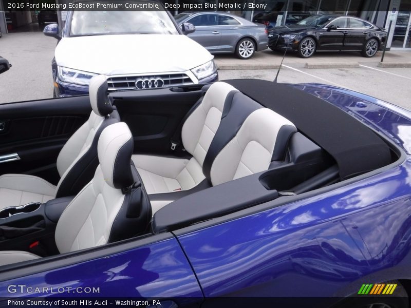 Deep Impact Blue Metallic / Ebony 2016 Ford Mustang EcoBoost Premium Convertible