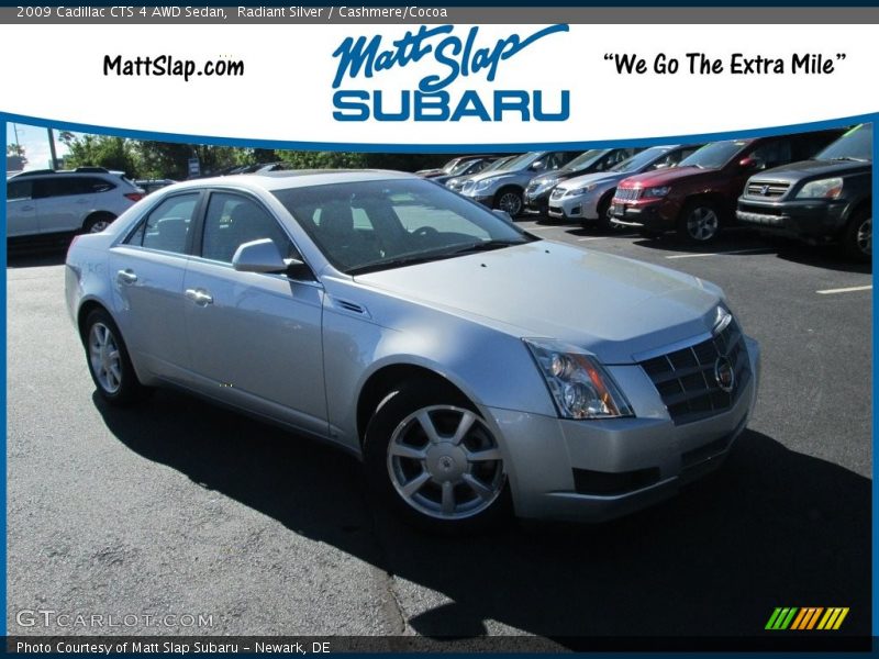 Radiant Silver / Cashmere/Cocoa 2009 Cadillac CTS 4 AWD Sedan