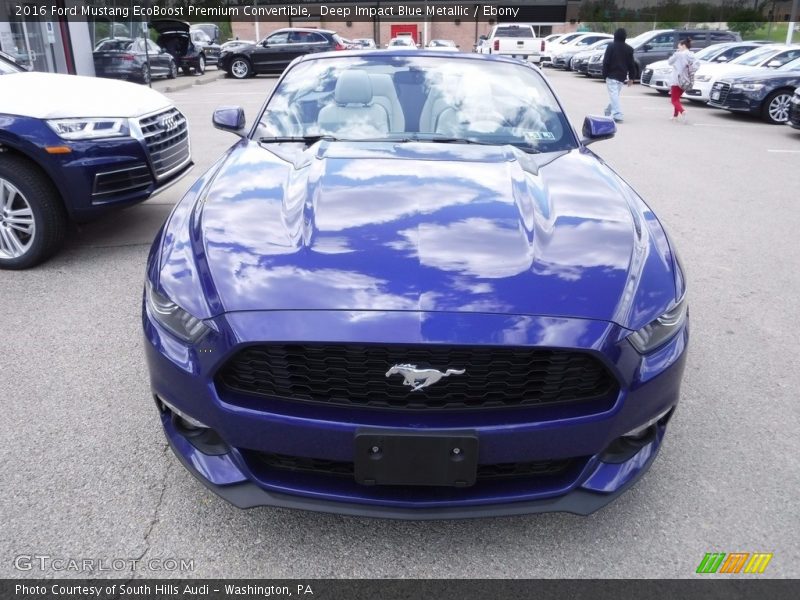 Deep Impact Blue Metallic / Ebony 2016 Ford Mustang EcoBoost Premium Convertible