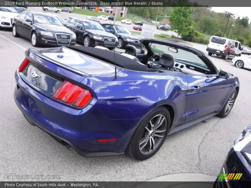 Deep Impact Blue Metallic / Ebony 2016 Ford Mustang EcoBoost Premium Convertible