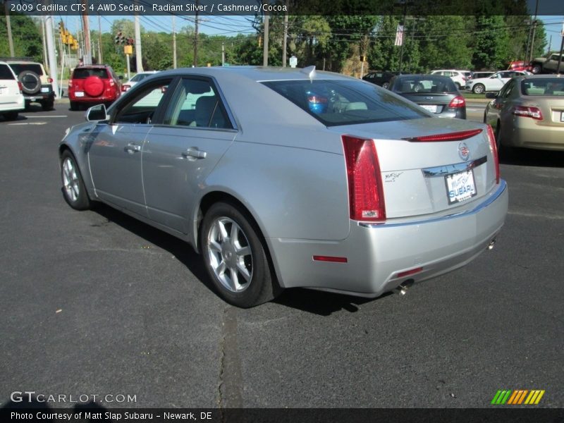 Radiant Silver / Cashmere/Cocoa 2009 Cadillac CTS 4 AWD Sedan