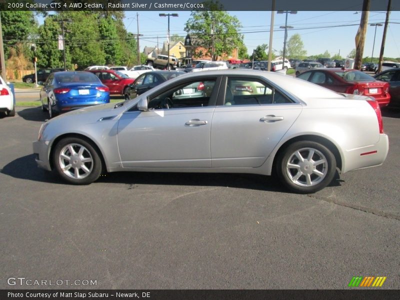 Radiant Silver / Cashmere/Cocoa 2009 Cadillac CTS 4 AWD Sedan