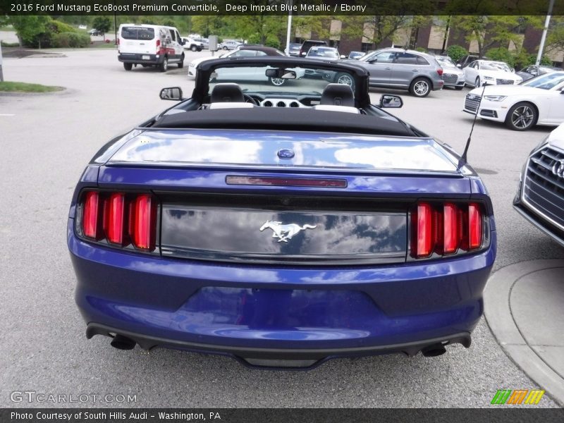 Deep Impact Blue Metallic / Ebony 2016 Ford Mustang EcoBoost Premium Convertible