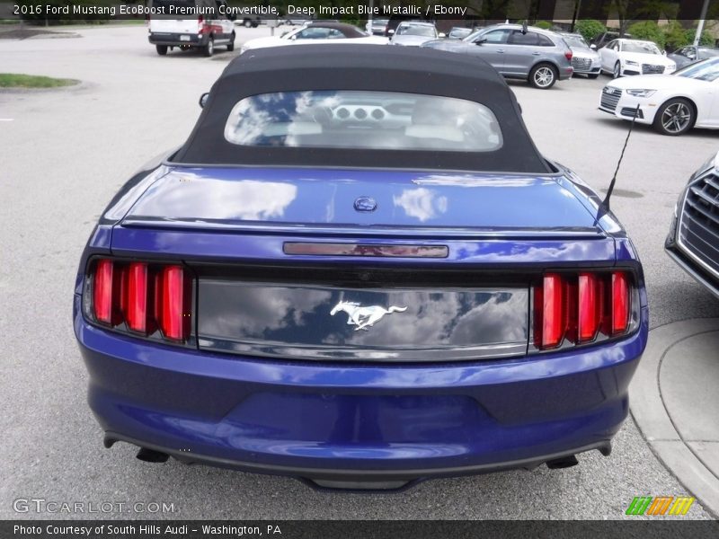 Deep Impact Blue Metallic / Ebony 2016 Ford Mustang EcoBoost Premium Convertible