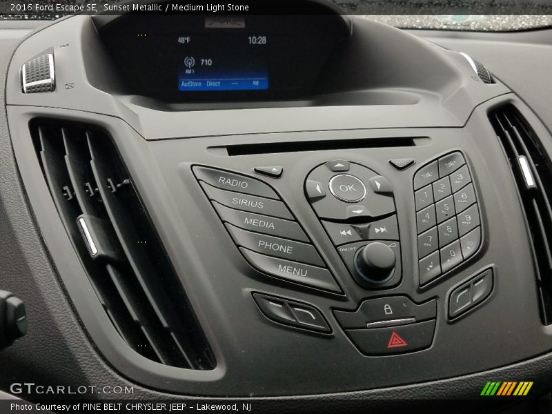 Sunset Metallic / Medium Light Stone 2016 Ford Escape SE