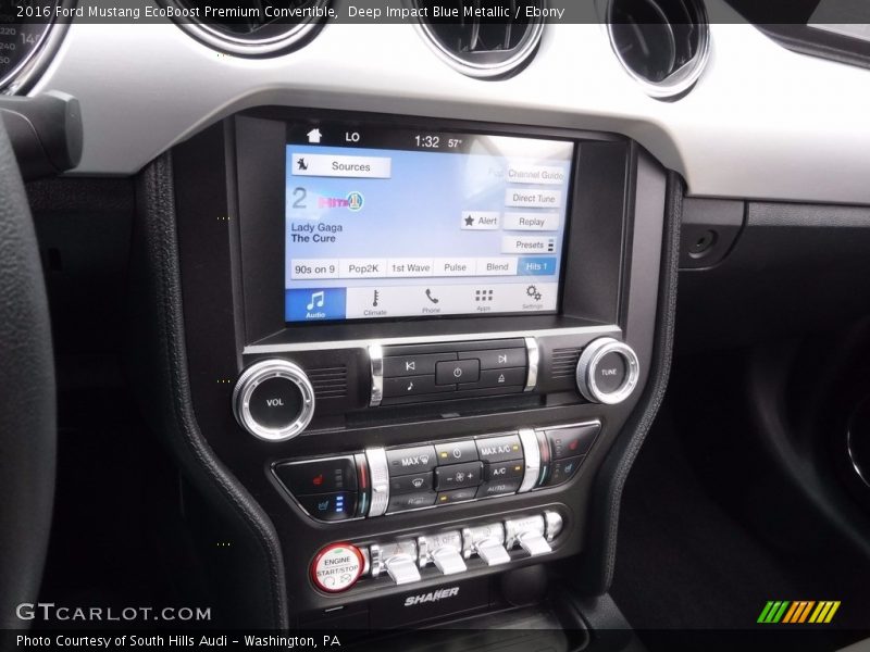 Deep Impact Blue Metallic / Ebony 2016 Ford Mustang EcoBoost Premium Convertible