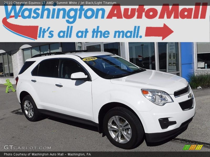 Summit White / Jet Black/Light Titanium 2010 Chevrolet Equinox LT AWD
