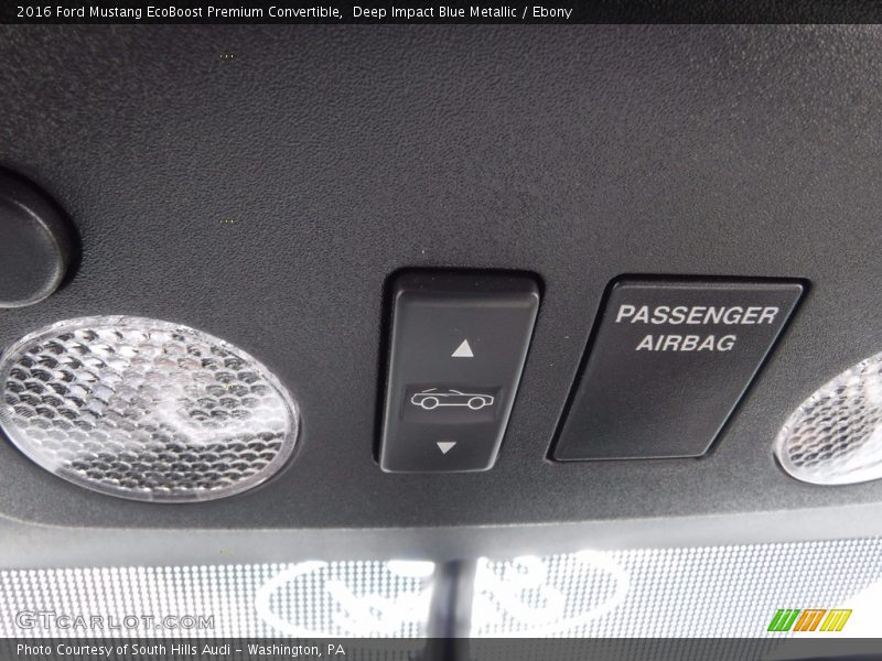 Deep Impact Blue Metallic / Ebony 2016 Ford Mustang EcoBoost Premium Convertible
