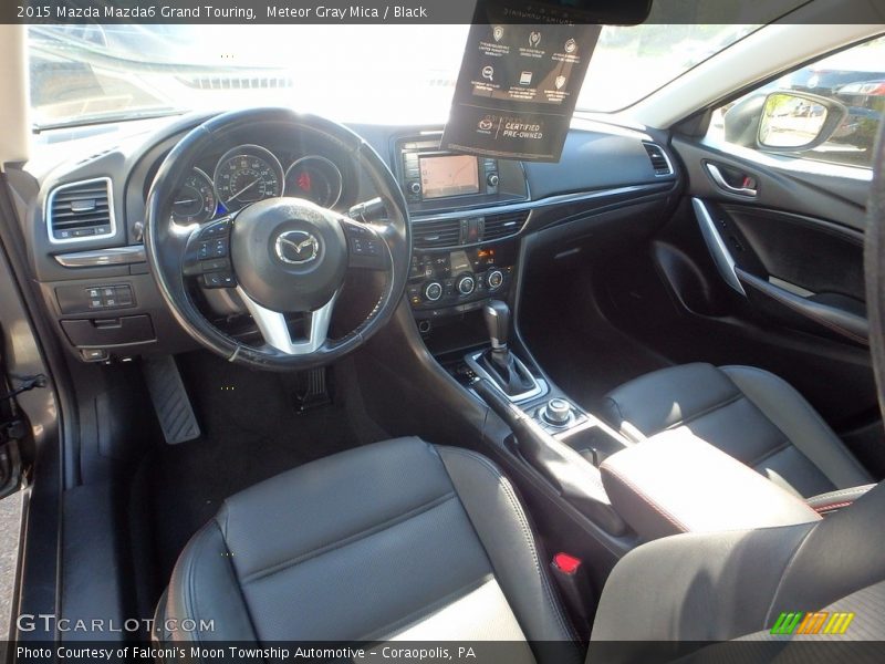 Meteor Gray Mica / Black 2015 Mazda Mazda6 Grand Touring