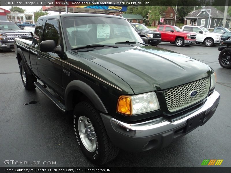 Woodland Green Metallic / Medium Prairie Tan 2001 Ford Ranger XLT SuperCab 4x4