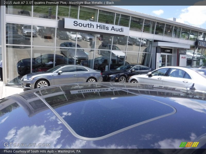 Moonlight Blue Metallic / Black 2015 Audi A7 3.0T quattro Premium Plus