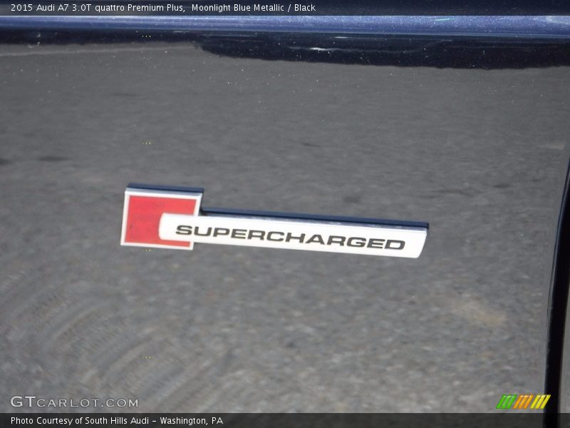 Moonlight Blue Metallic / Black 2015 Audi A7 3.0T quattro Premium Plus