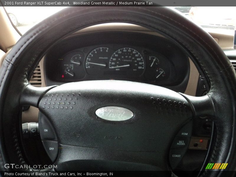 Woodland Green Metallic / Medium Prairie Tan 2001 Ford Ranger XLT SuperCab 4x4