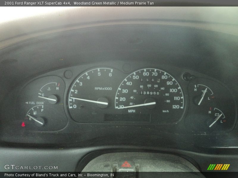 Woodland Green Metallic / Medium Prairie Tan 2001 Ford Ranger XLT SuperCab 4x4