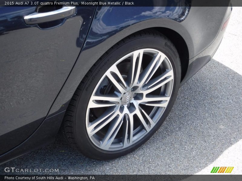 Moonlight Blue Metallic / Black 2015 Audi A7 3.0T quattro Premium Plus