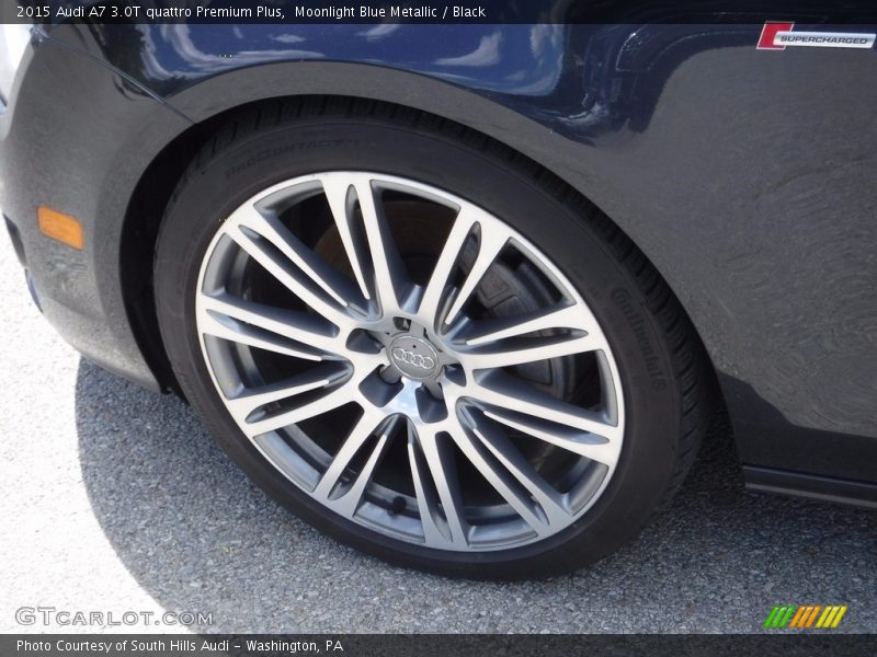 Moonlight Blue Metallic / Black 2015 Audi A7 3.0T quattro Premium Plus