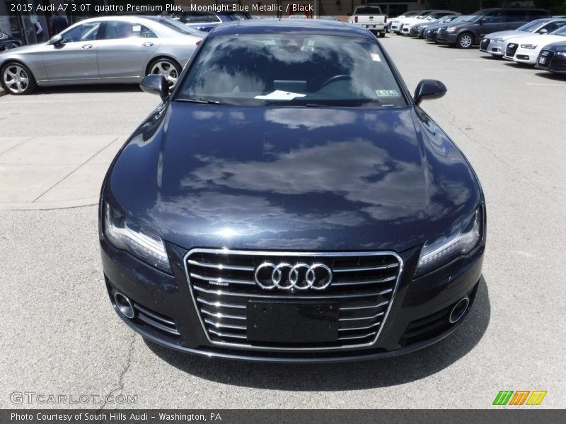 Moonlight Blue Metallic / Black 2015 Audi A7 3.0T quattro Premium Plus