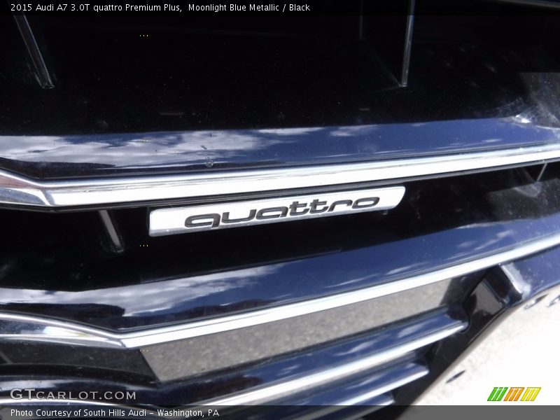 Moonlight Blue Metallic / Black 2015 Audi A7 3.0T quattro Premium Plus