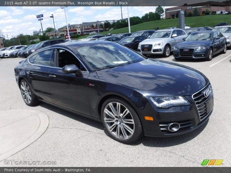 Moonlight Blue Metallic / Black 2015 Audi A7 3.0T quattro Premium Plus