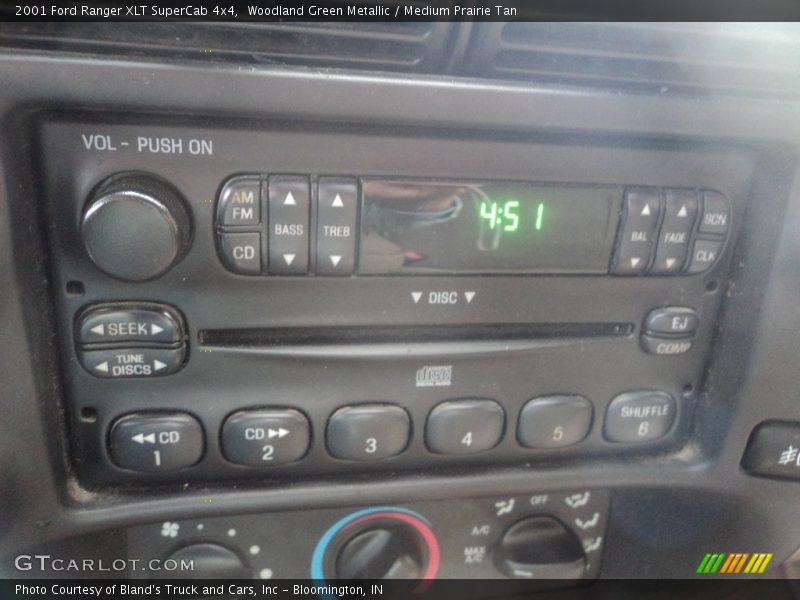 Woodland Green Metallic / Medium Prairie Tan 2001 Ford Ranger XLT SuperCab 4x4