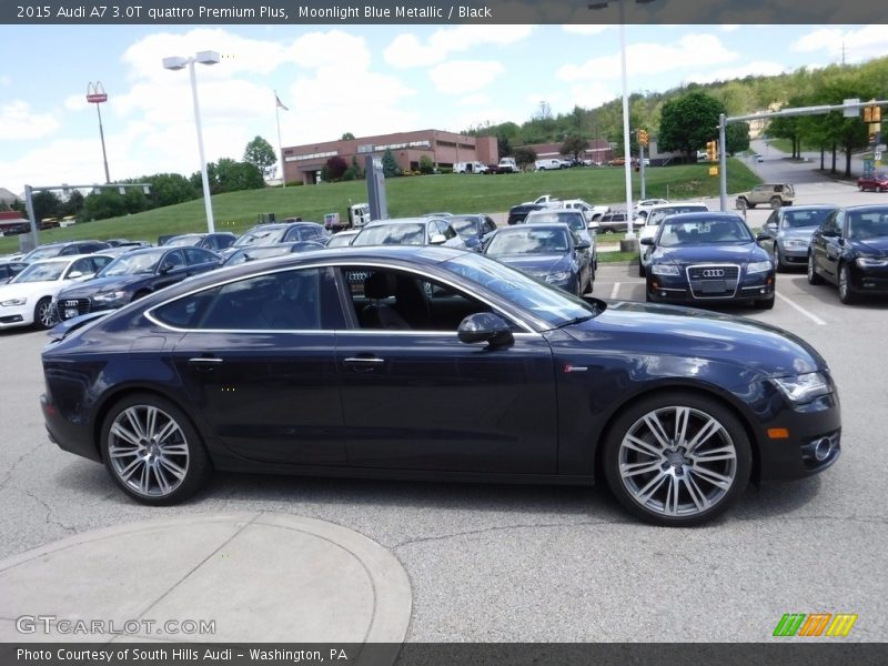 Moonlight Blue Metallic / Black 2015 Audi A7 3.0T quattro Premium Plus