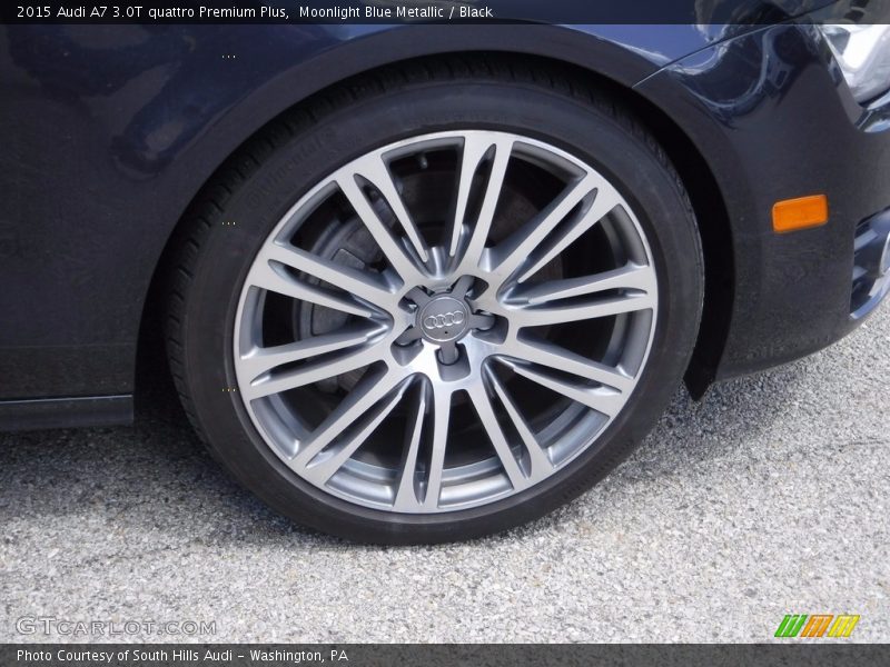 Moonlight Blue Metallic / Black 2015 Audi A7 3.0T quattro Premium Plus