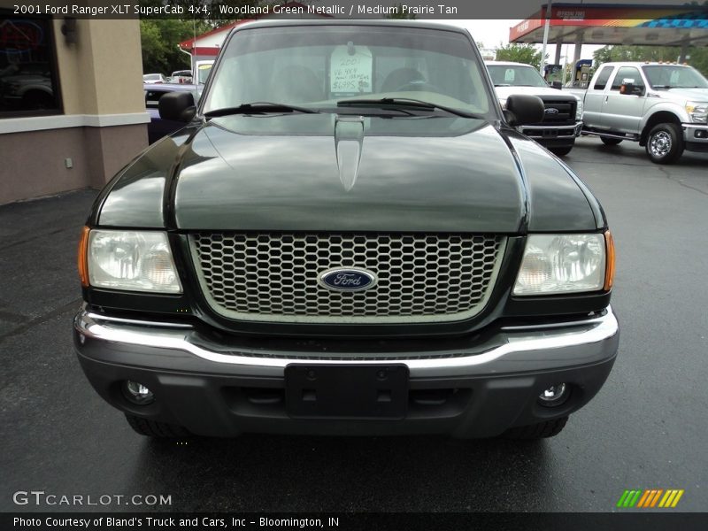 Woodland Green Metallic / Medium Prairie Tan 2001 Ford Ranger XLT SuperCab 4x4