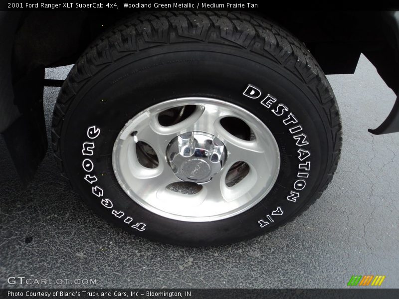 Woodland Green Metallic / Medium Prairie Tan 2001 Ford Ranger XLT SuperCab 4x4