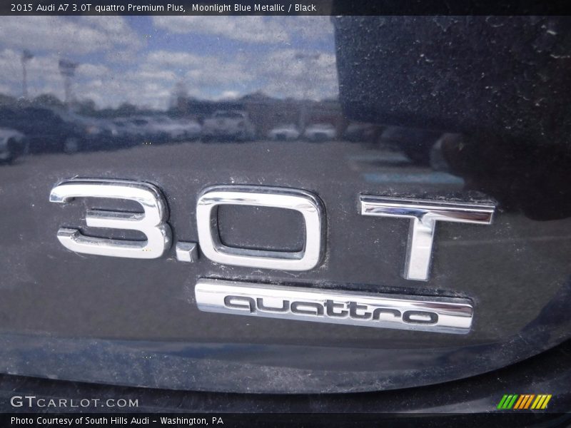 Moonlight Blue Metallic / Black 2015 Audi A7 3.0T quattro Premium Plus