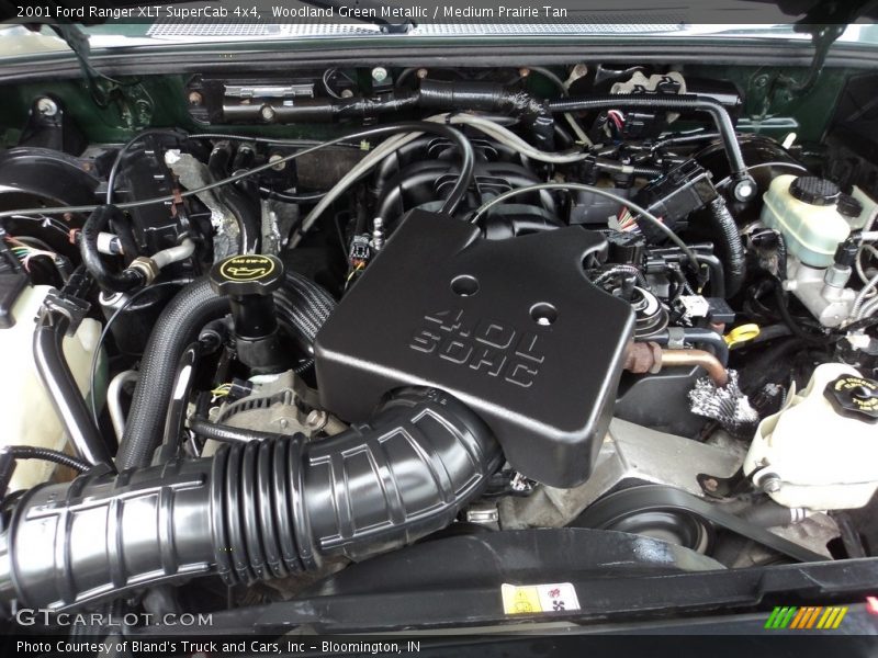 Woodland Green Metallic / Medium Prairie Tan 2001 Ford Ranger XLT SuperCab 4x4