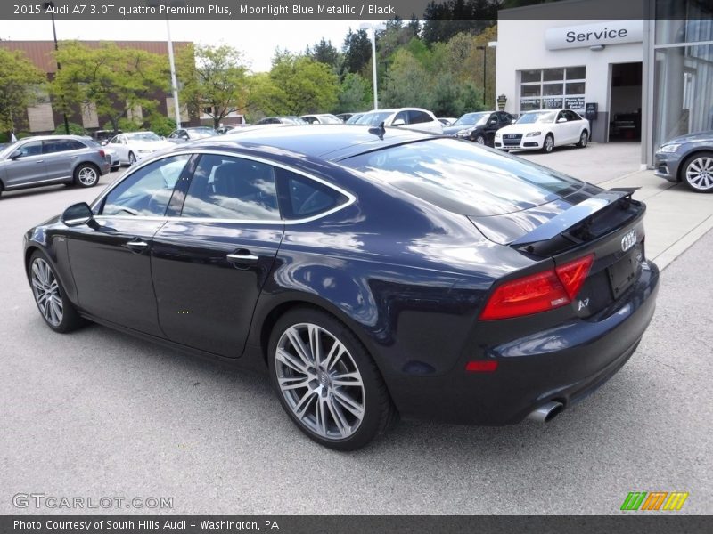 Moonlight Blue Metallic / Black 2015 Audi A7 3.0T quattro Premium Plus