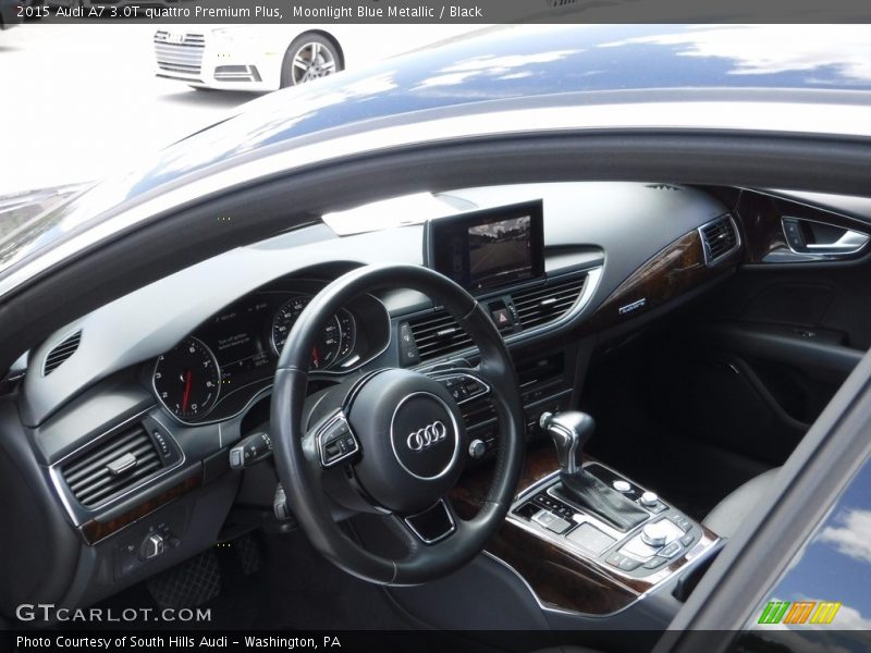 Moonlight Blue Metallic / Black 2015 Audi A7 3.0T quattro Premium Plus